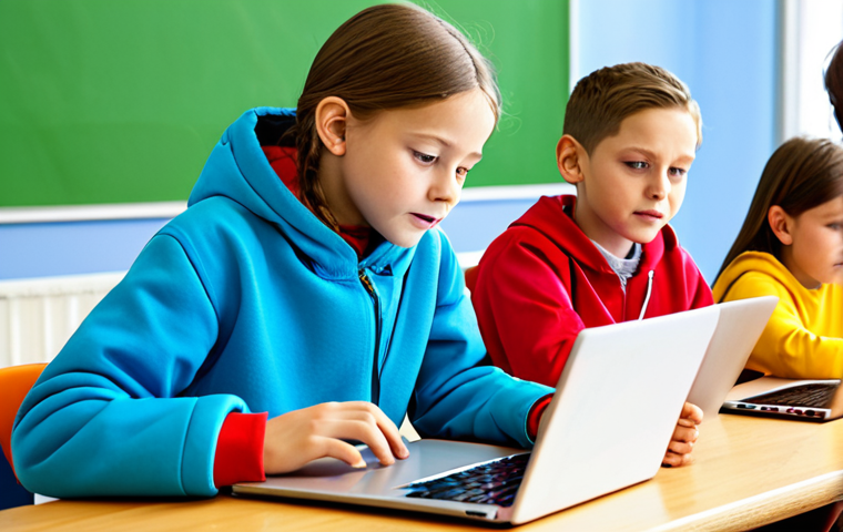 **

"A group of fully clothed children participating in a gamified coding lesson, working on laptops and tablets in a bright, colorful classroom. Safe for work, appropriate content, professional setting, modest clothing, perfect anatomy, correct proportions, well-formed hands, family-friendly."

**