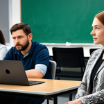 **

A classroom setting showcasing a teacher participating in a Python advanced programming workshop. Focus on the teacher actively coding on a laptop, surrounded by other instructors. Fully clothed, professional attire, well-lit training room, learning environment, safe for work, appropriate content, perfect anatomy, correct proportions, natural pose, high quality.

**