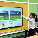 코딩교육지도사 취업 후 성장 가능성 - A warm and inviting classroom scene, focusing on a passionate female programming education instructo...