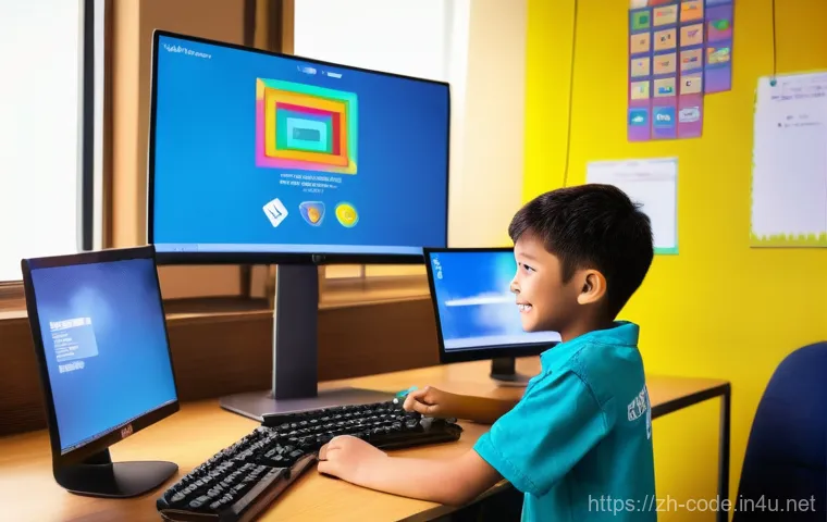 코딩교육지도사 자격증 취득 후 해야 할 일 - **Prompt: Niche Programming Project Success**
    A vibrant and brightly lit modern classroom design...