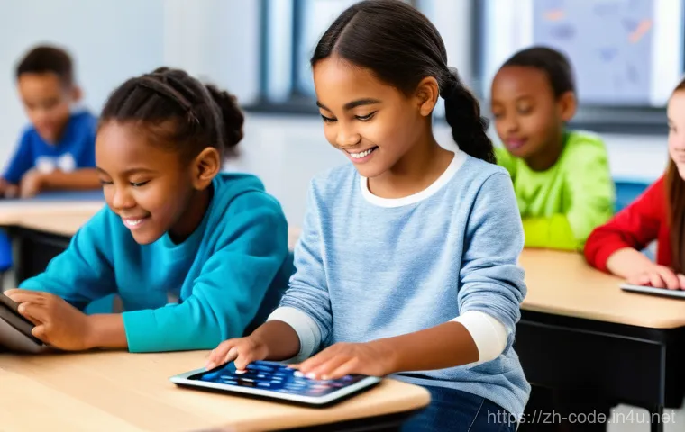 코딩교육지도사와 데이터 시각화 수업 사례 - **Prompt: "Programming Education: Sparking Young Minds"**
    A vibrant, sunlit modern classroom fil...