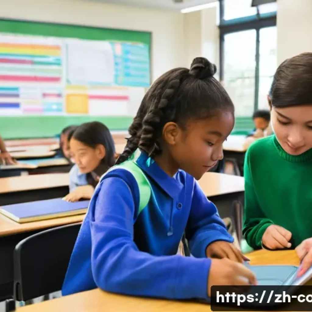 코딩교육지도사 자격증 준비를 위한 추천 사이트 - **Prompt:** A vibrant, photo-realistic image depicting a modern classroom filled with diverse elemen...