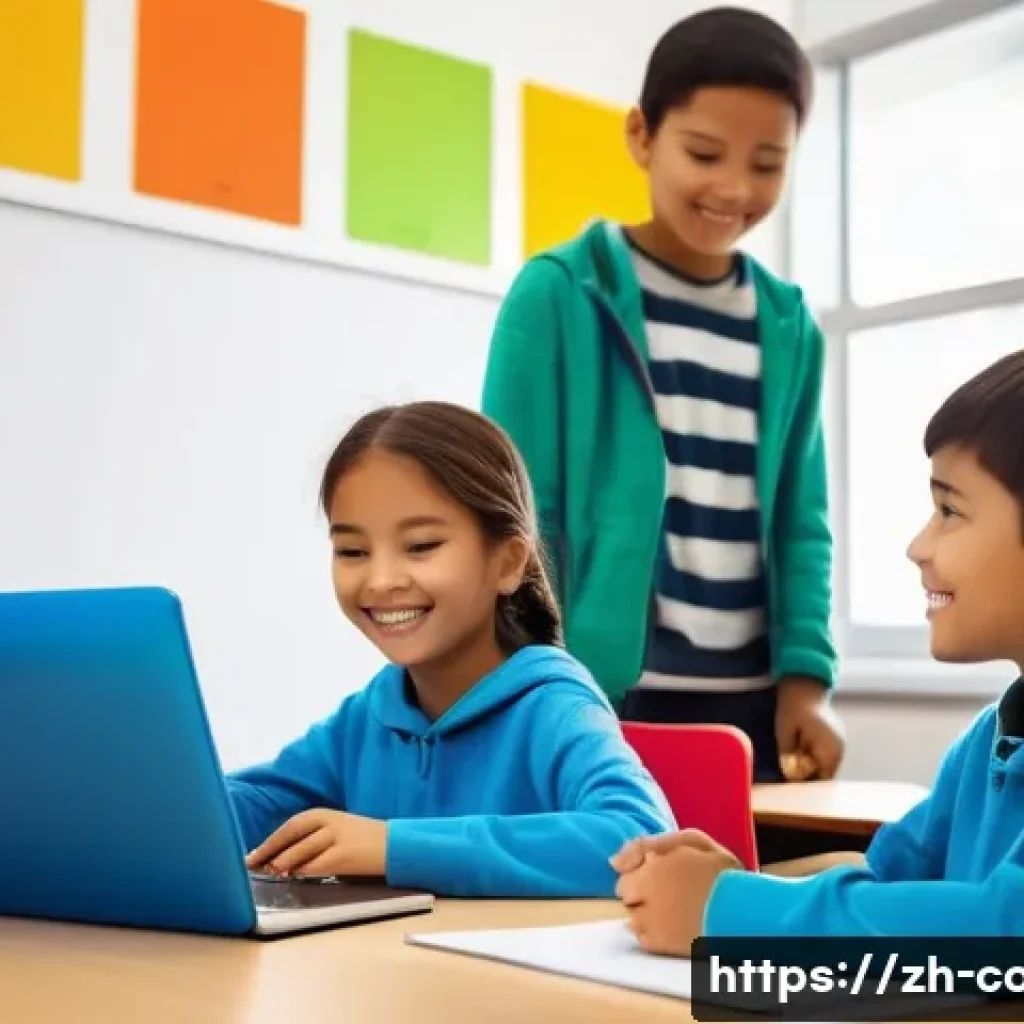 코딩교육지도사와 코딩캠프 운영 사례 - **Prompt 1: "The Spark of Discovery in a Modern Coding Classroom"**
    A vibrant and modern program...