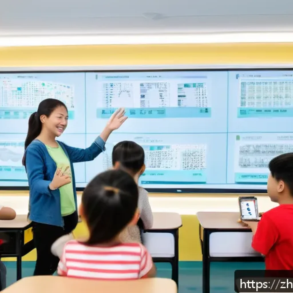 코딩교육지도사 이직 준비 체크리스트 - A modern classroom scene featuring a young female programming instructor teaching a diverse group of...