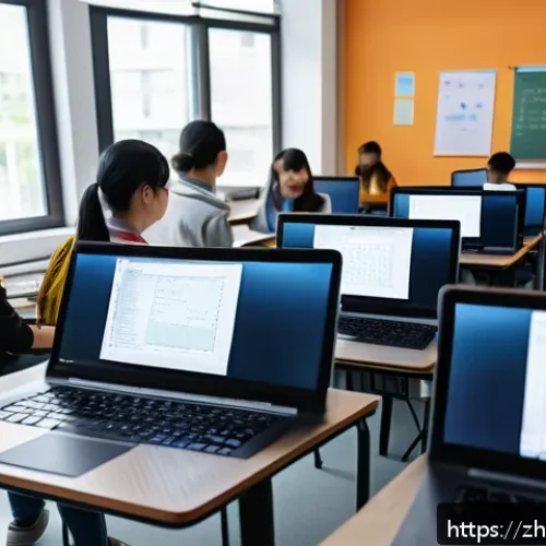 코딩교육지도사 교육과정 분석 - A modern classroom scene showing a diverse group of adult students attentively learning programming ...